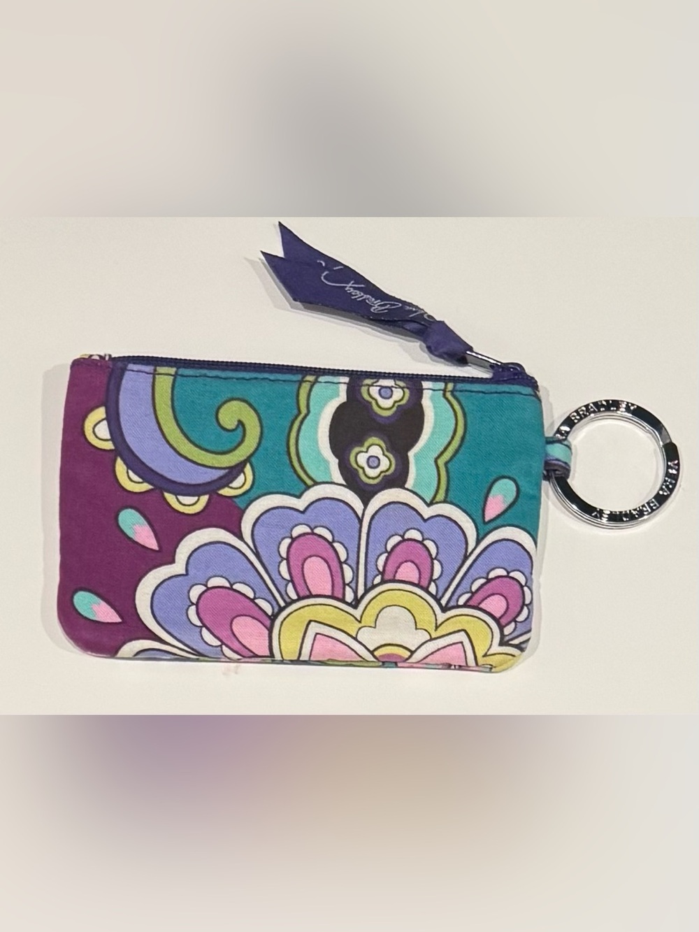 Vera Bradley Heather Zip ID Case + Key Ring